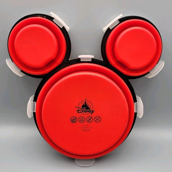 Disney Mickey Mouse Silicone Divided Food Container - Collapsible with Clip Lid - Picture 5 of 10